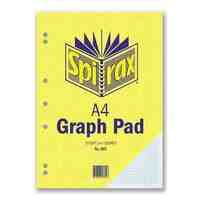 Spirax 801 Graph Pad 1mm A4 25 Leaf Pack 10