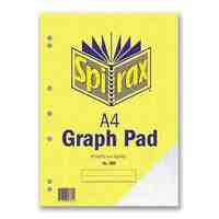 Spirax 805 Graph Pad 5mm A4 25 Leaf Pack 10