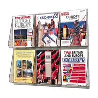 Deflecto Brochure Holder Wall Display Panel Stand Tall 6 x A4 56301