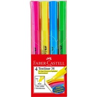 Highlighter Faber Castell Textliner Slim Assorted Pack 4 