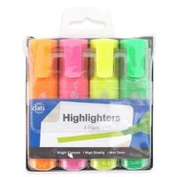 Highlighter Transparent Dats 57840 Assorted Pack 4