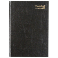 Diary Cumberland Casebound A5 Week To An Opening 57ECBK Black Y2023
