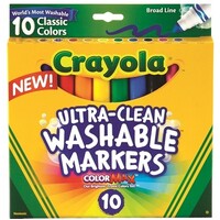 Marker Crayola Washable Ultra Clean Broadline Classic 587851 Pack 10