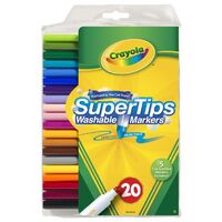 Marker Crayola Washable Super Tip 588106 Pack 20 Assorted Colours 