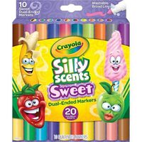 Marker Crayola Silly Scents Dual Ended Washable 58 8339 Hangsell Pack 10 