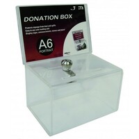 Donation Box Deflecto Lockable A6 Landscape 596901