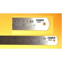 Ruler Stainless Steel 60cm 24inch Osmer Metric Imperial 6024