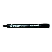 Marker Pilot Permanent SCA 100 Black Fine Bullet Tip 1mm Box 12