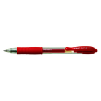 Pen Pilot G2 Retractable Roller Ball BLG25 Gel Ink 0.5 Extra Fine Red Box 12