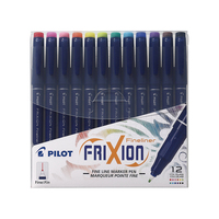 Pen Pilot Frixion Fineliner Assorted Colours Wallet 12