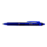 Pen Retractable Erasable Pilot FriXion Clicker BLRTFR10 Medium Gel Ink Blue Box 12 