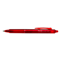 Pen Retractable Erasable Pilot FriXion Clicker BLRTFR10 Medium Red Box 12