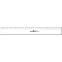 Ruler Plastic Clear 30cm Deli Hangsell Box 20 6230