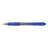 Pen Pilot Supergrip Retractable BPGP10RM Box 12 Medium Blue