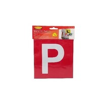 P Plates Red Victoria Pack 2 Magnetic 060