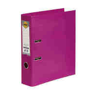 Binder A4 Lever Arch PE Linen Marbig 6601009 Pink