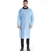 100Pk BLUE Disposable Medical Dental Laboratory Veterinary Isolation Cover Gown