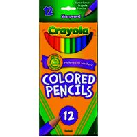 Pencils Coloured Full Size Colouring Crayola 684012 Hangsell Pack of 12 Assorted Colours 