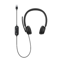 MICROSOFT MODERN USB-A WIRED HEADSET, CERTIFIED FOR MICROSOFT TEAMS - RETAIL BOX (BLACK)