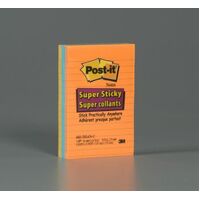 Post It Note 3M 660 3SSAN Super Sticky 98mm x 149mm Lined Assorted Marrakesh Pack 3