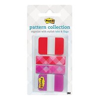 Post it Flag 3M 686.RV.PLAID Pattern Collection Gingham Flags Red Purple Pack 62