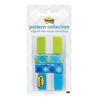 Post it Flag 3M 686.LA.PLAID Pattern Collection  Gingham Flags Lime Aqua Pack 62