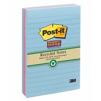 Post It Note 3M 660 3SST Super Sticky Assorted Tropical 98 x 149mm