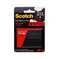 Extreme Fastener 3M Scotch RF6731 Extremely Strong Black 2.5cm x 7.6cm Hangsell pack 2 