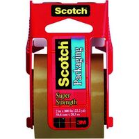 Tape 3M Scotch 143 Mailing Super Strength with small dispenser 50.8mm x 20.3M Tan