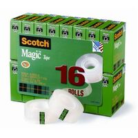 Tape 3M Scotch Magic 810 Multipack 19mm x 25m Pack 16