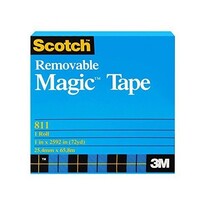 Tape 3M Scotch Magic 811 Removable 25mm x 66M Roll 