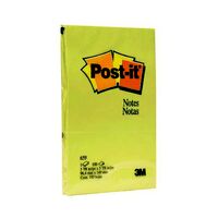 Post It Note 3M 659 98.4mm x 149mm Yellow Pack 12