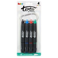 Marker Texta Permanent Bullet Point Pack 4 Assorted 49548