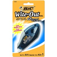 Correction Tape Bic WiteOut EZ Correct grip Soft rubber Each 4.2mm x 10.2M Hangsell blistercard of 1