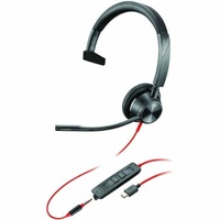 HP POLY BLACKWIRE 3315 MS , MONO CORDED HEADSET USB-C