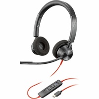 HP POLY BLACKWIRE 3320 MS , STEREO CORDED HEADSET USB-C