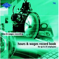 Hours and Wages Record Book Zions 76L Large