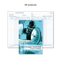 Pocket Hours and Wages Record Book Zions 76P