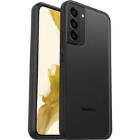 OtterBox Samsung Galaxy S22+ 5G (6.6') React Series Case - Black Crystal (Clear/Black) (77-86613), Raised Edges Protect Screen & Camera, Ultra-Slim