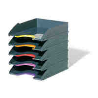 Letter Tray Durable Varicolor Assorted Set of 5 