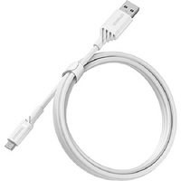 OtterBox Micro-USB to USB-A Cable (1M) - Cloud Dream White (78-52533), USB 2.0, 3 AMPS (60W), 480 Mbps Data Transfer Rate, Durable