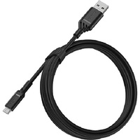 OtterBox Micro-USB to USB-A Cable (2M) - Black (78-52657), USB 2.0, 3 AMPS (60W), 480 Mbps Data Transfer Rate, Durable and Flexible Cable