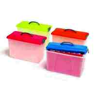 Carry Case Crystalfile 80078 Summer Colours Clear with Blue Lid 