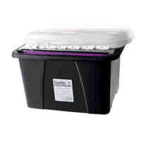 Porta Box Crystalfile Enviro Black Clear Lid 8008410 