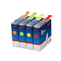 Label Quik Stik MC14 Dot Fluoro Orange 14mm Dispenser 700 Labels