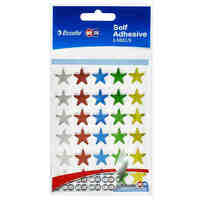 Label Quik Stik Flat Pack Star Multi Colour Pack of 150 Labels Assorted 