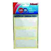 Label Quik Stik Flat Pack 29x76mm White Pack of 21 Labels
