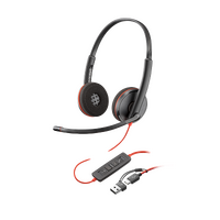 POLY BLACKWIRE 3220 STEREO USB -A HEADSET