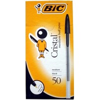 Pen Bic Cristal Medium Black 0204 Box 50 