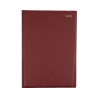 Diary Collins Belmont A4 Day to a Page PVC Cherry Red Y2023 147V78